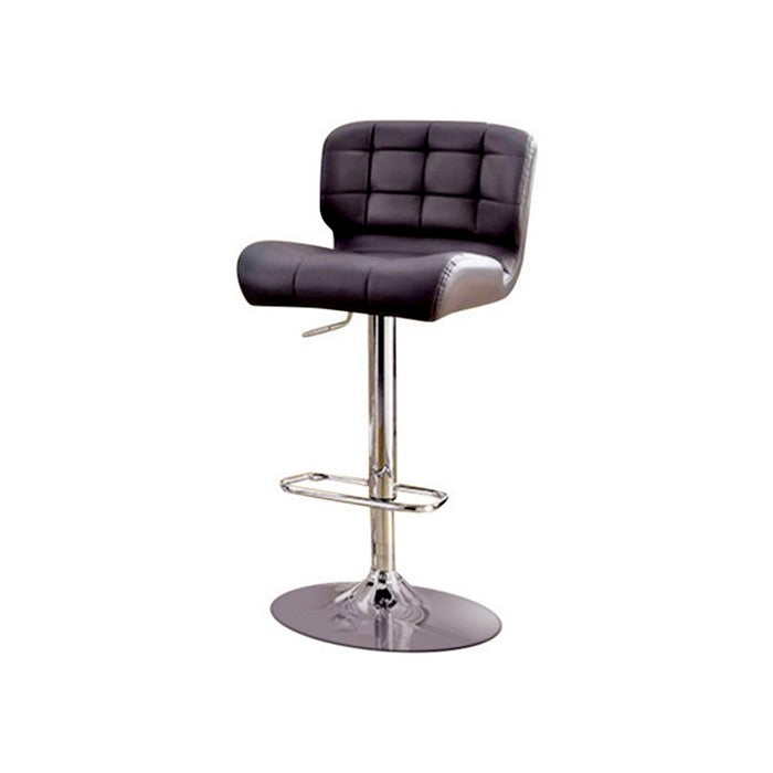 Kori Contemporary Bar Chair, Gray Finish
