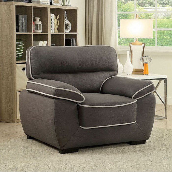 Elly Contemporary Chair, Graphite Finish