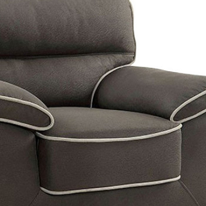 Elly Contemporary Chair, Graphite Finish