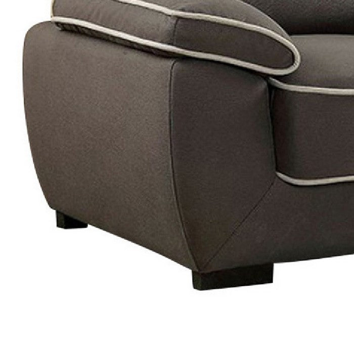 Elly Contemporary Chair, Graphite Finish