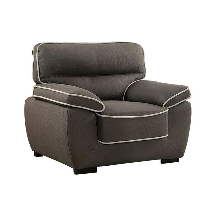 Elly Contemporary Chair, Graphite Finish