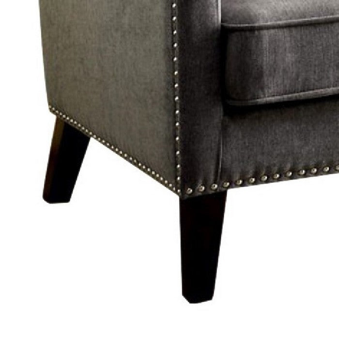 Tomar Transitional Accent Chair With Gray Color