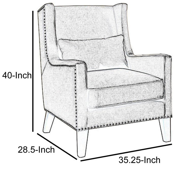 Tomar Transitional Accent Chair With Gray Color