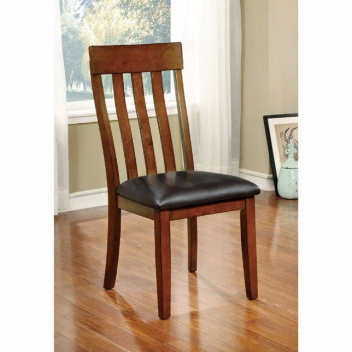 Foxville Transitional Side Chair, Cherry Finish, Set Of 2