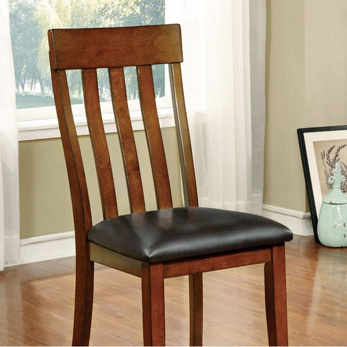 Foxville Transitional Side Chair, Cherry Finish, Set Of 2