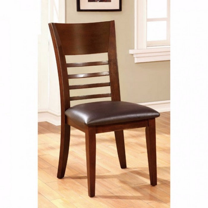 Hillsview I Transitional Side Chair, Brown Cherry, Set Of 2