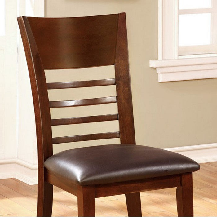 Hillsview I Transitional Side Chair, Brown Cherry, Set Of 2