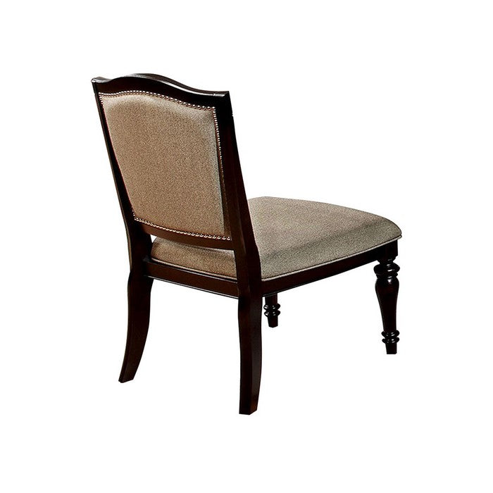 Harrington Transitional Side Chair, Dark Walnut Finish, Set Of 2
