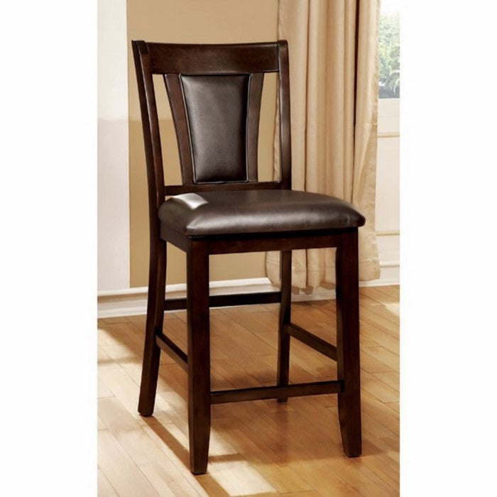 Brent II Contemporary Counter Height Chair, Dark Cherry, Set Of 2