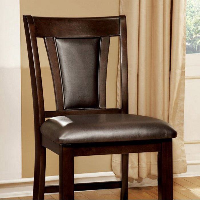 Brent II Contemporary Counter Height Chair, Dark Cherry, Set Of 2