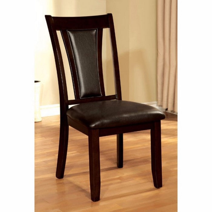 Brent Transitional Side Chair, Dark Cherry Finish, Set Of 2