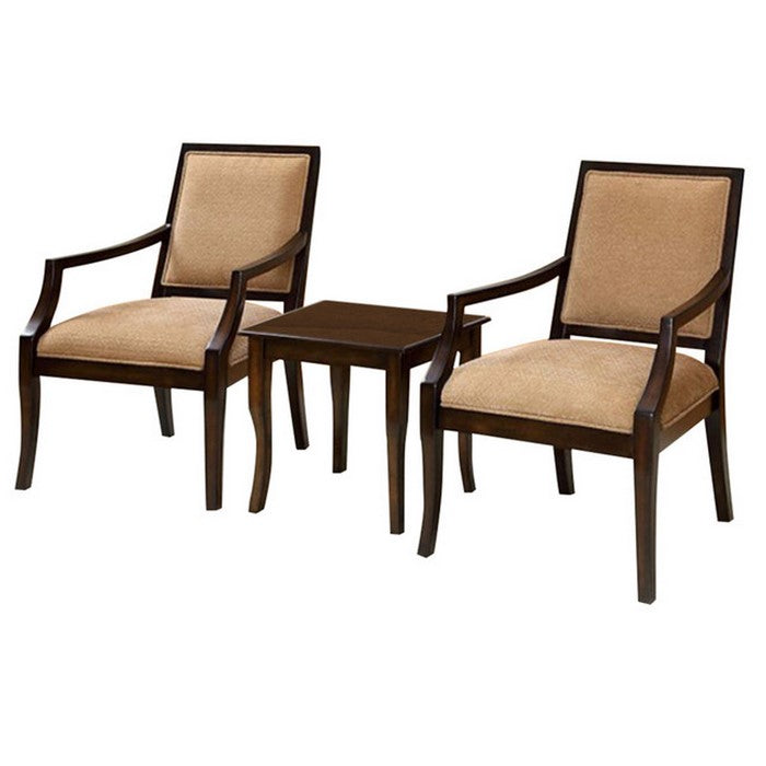 Boudry Transitional Office Chairs With Table - Set Of 3