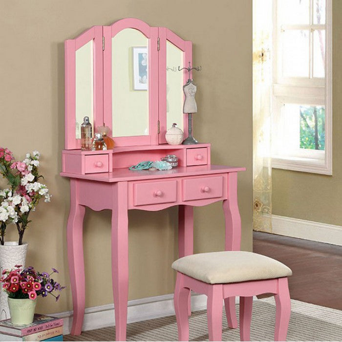 JANELLE Transitional Vanity, Pink