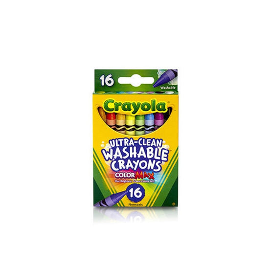 Crayola 526916 Ultra-Clean Washable Crayons, Regular, 8 Colors (Box of 16 Crayons)