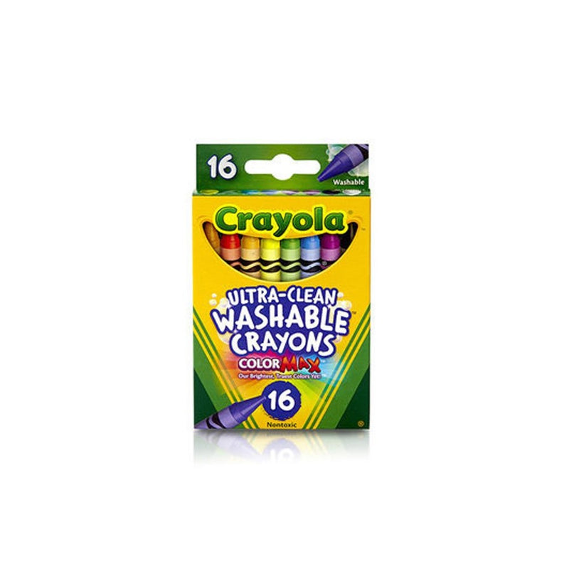 Crayola 526916 Ultra-Clean Washable Crayons, Regular, 8 Colors (Box of 16 Crayons)