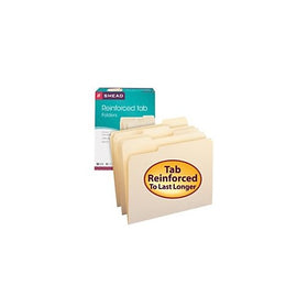 Smead File Folder, Reinforced 1/3-Cut Tab, Letter Size, Manila, 100 Per Box (10334)