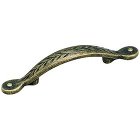 Amerock BP1580-R2 Inspirations Leaf 3-Inch Pull, Weathered Brass
