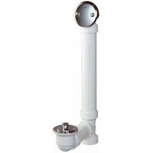 Keeney 650PVC Roller Ball Style Bath Drain Kit with Schedule 40 PVC Tubing, Chrome