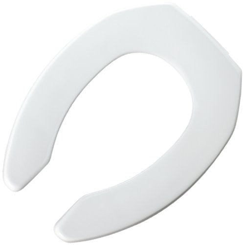 Bemis Medic-Aid 2" Lift Raised Open Front Plastic Toilet Seat, Elongated, White,2L2155T 000