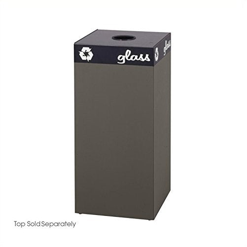 Safco Products 2982BR Public Square Recycling Trash Can Base, 31-Gallon (Top sold separately), Brown