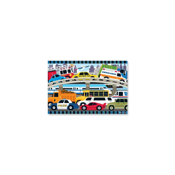 Melissa & Doug Traffic Jam Jumbo Jigsaw Floor Puzzle (24 pcs, 2 x 3 feet long)