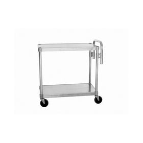PVIFS NUC2436 Utility Cart with 2 Adjustable Solid Shelves and Handle, 400 lbs Shelf Capacity, 36" Length x 24 Width x 36" Height