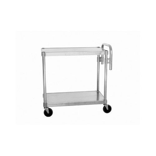 PVIFS NUC2436 Utility Cart with 2 Adjustable Solid Shelves and Handle, 400 lbs Shelf Capacity, 36" Length x 24 Width x 36" Height