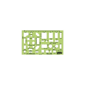 Rapid Designs R-714A House Furnishing Interior Design Drawing Template, 1/8" Scale