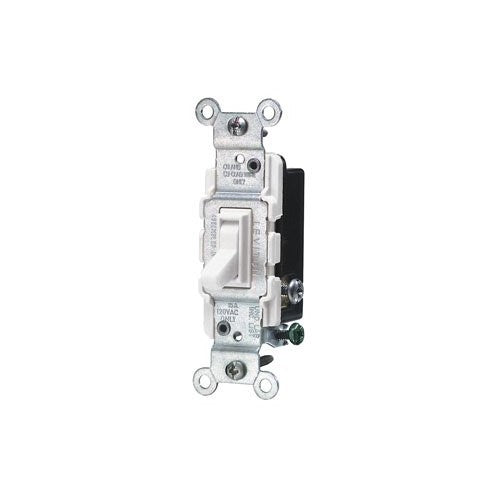 Leviton 226-1453-2W White Residential Grade 3-Way AC Quiet Switches Toggle