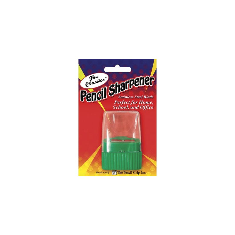 Pencil Grip The Classics Pencil Sharpener with Stainless Steel Blade (Single Wedge Shape), Assorted Colors (TPG-142)