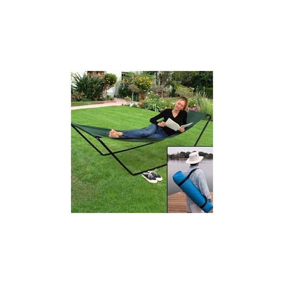 Portable Foldaway Hammock With Stand And Carry Bag