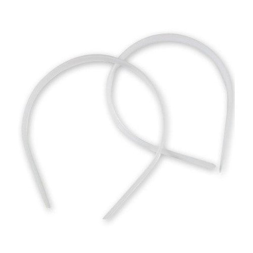 Plastic Headband White Craft - 14mm 1/2 inch (12)