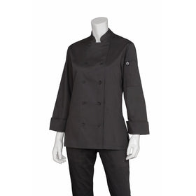 Chef Works Women's Marbella Chef Coat, Black, Small