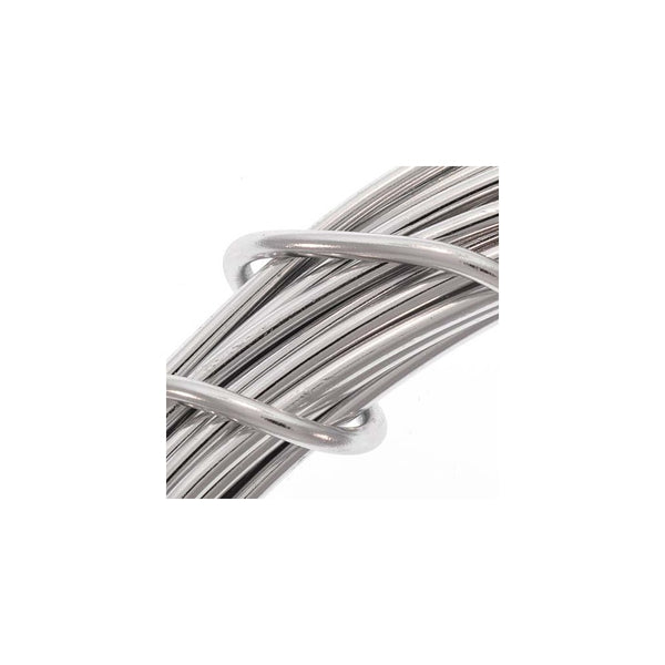 Beadsmith DA2602 Aluminum Wire 12 Gauge 39' Coil-Silver