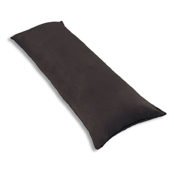 Newpoint International Inc. Microsuede Body Pillow Cover With Double Sided Zippers, Chocolate