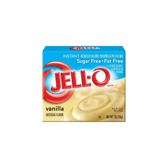 Jell-O Vanilla, Sugar Free-Fat Free Instant Pudding & Pie Filling, 1 oz