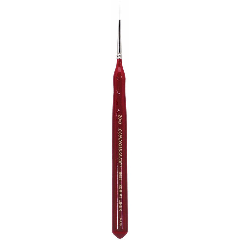 Connoisseur White Taklon Mini Detail Brush, #20/0 Script