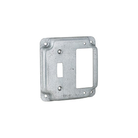 Hubbell-Raco 814C 1 Toggle and 1 GFCI 4-Inch Square Exposed Work Cover