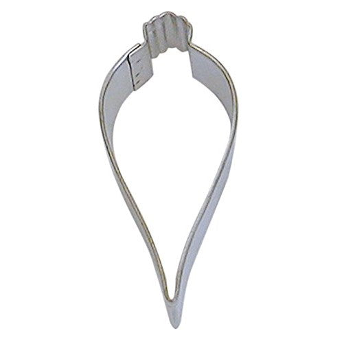 R&M Ornament Teardrop 3.25" Cookie Cutter in Durable, Economical, Tinplated Steel