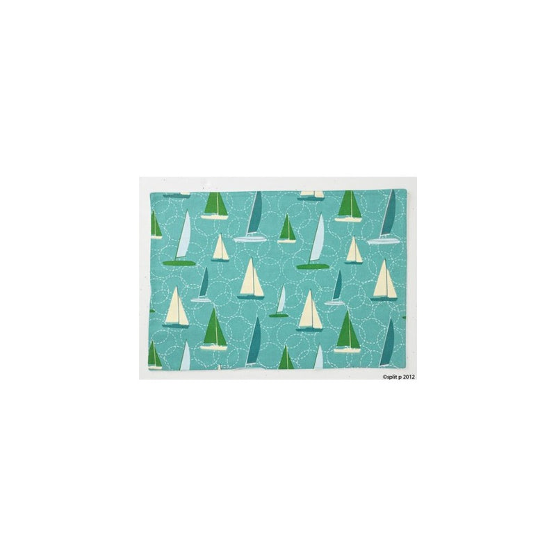 Day at the Lake Sailboats and Waves Reversible Placemats Set of 4