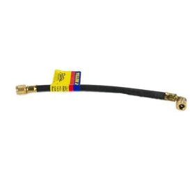Yellow Jacket 15272 Plus II 1/4" Heavy Duty Charging Hose, HCL Straight x 90 degree, 72", Black
