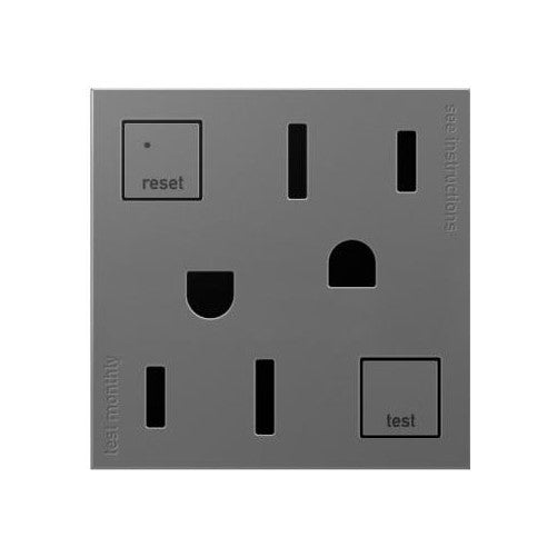 adorne Magnesium Tamper-Resistant 15A GFCI Wall Outlet