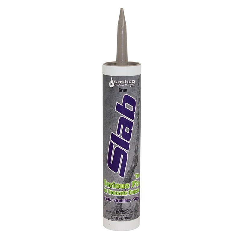 Sashco Slab Concrete Crack Repair Sealant, 10.5 Ounce Cartridge, Gray (Pack of 12)