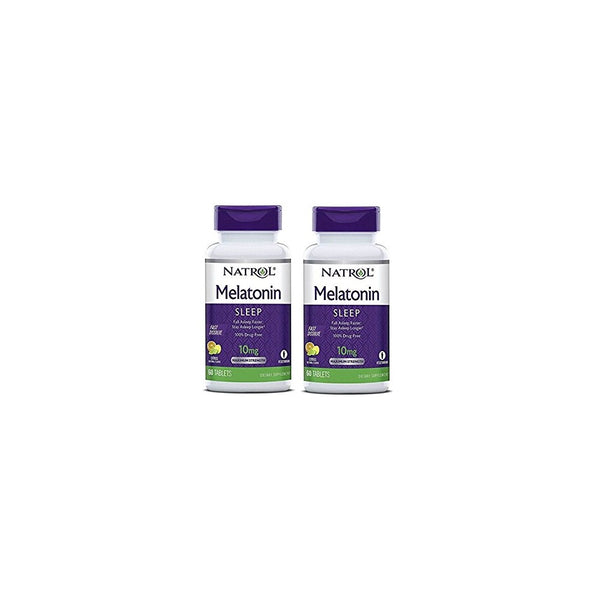 Natrol Melatonin 10mg Fast Dissolve Tablets, Strawberry, 60-Count (Pack of 2)