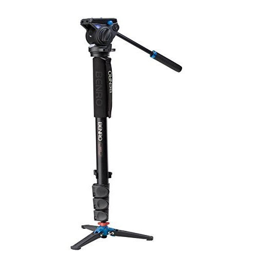 Benro Aluminum 4 Series Flip-Lock Video Monopod Kit w/3-Foot Articulating Base and S4 Video Head (A48FDS4)