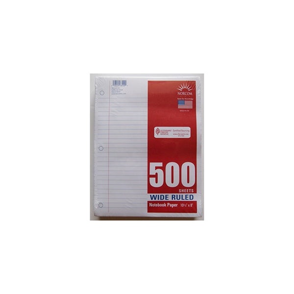 Wide Ruled Notebook Paper (500 Sheets)