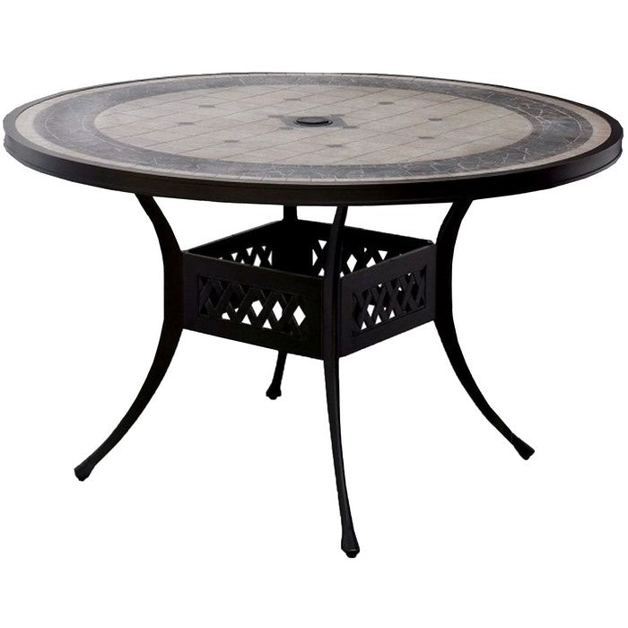 Marble Top End Table With Motif Engraved Cabriole Legs, Brown