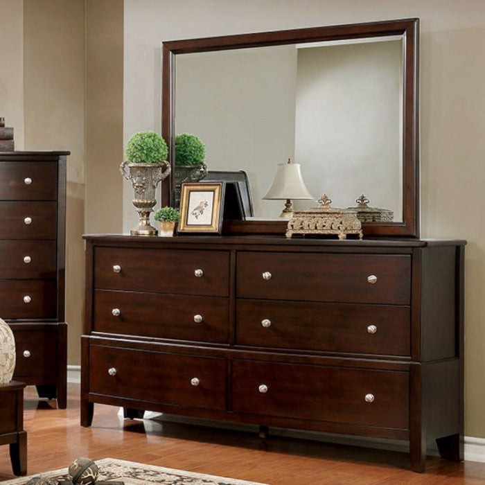 Wooden Frame Chest with Five Drawers, Pearl White