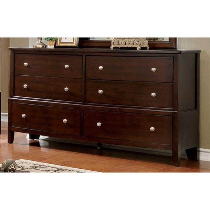 Wooden Frame Chest with Five Drawers, Pearl White