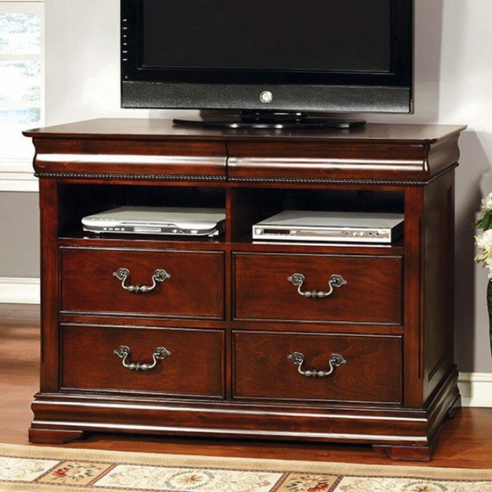 Transitional Style Wooden Dining Table with 6 Drawers, White